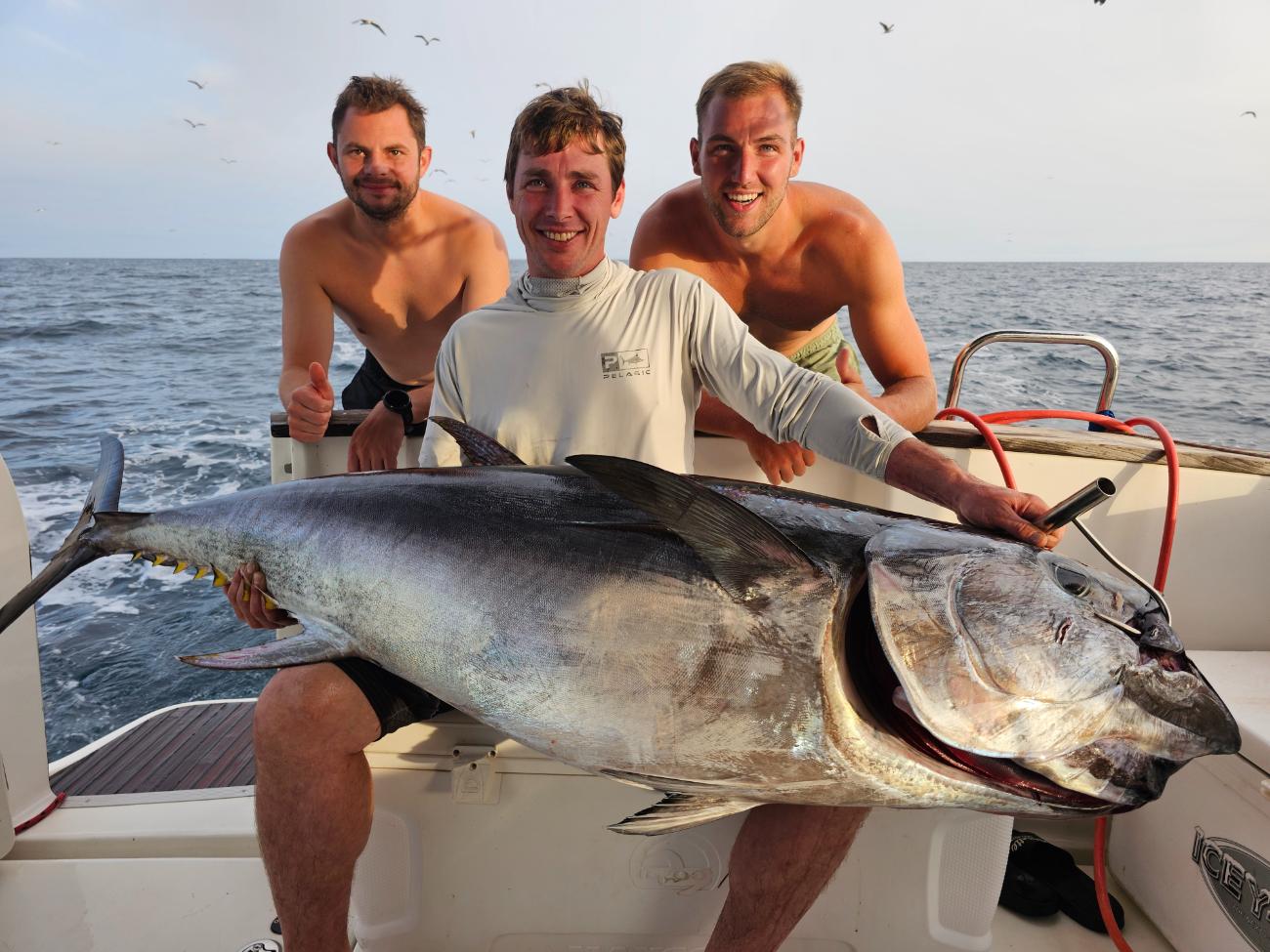 Professional big game fishing equipment on the Tuna Pro boat