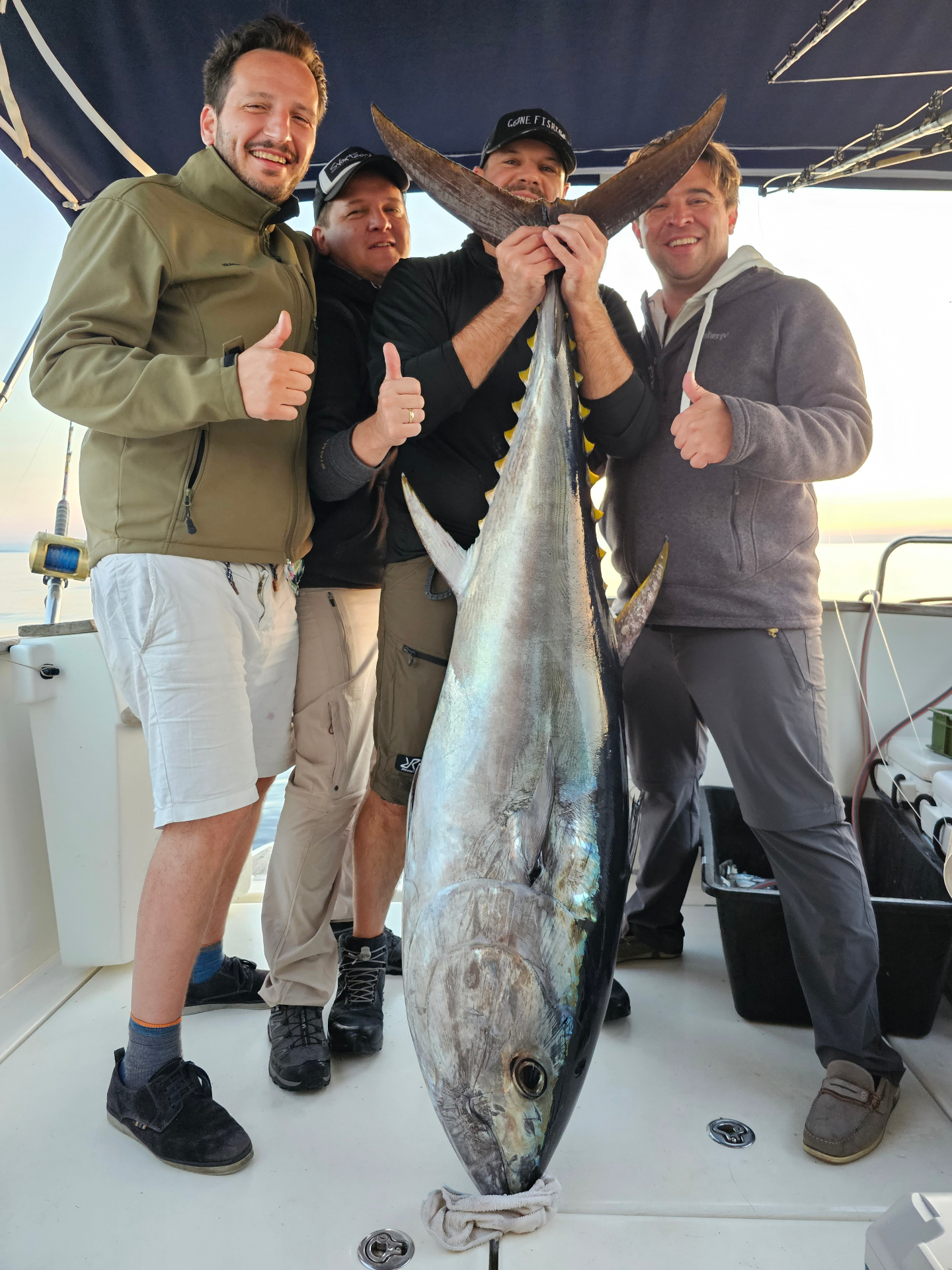Shared charter guests with bluefin tuna catch on Tuna Pro